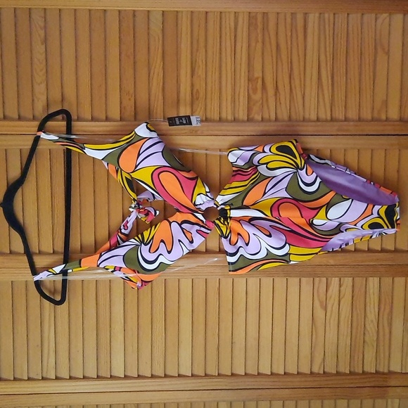 Bar III Other - Bar lll  Macy's 70's Vibe Check Ring Monokini Swimsuit Swimwear Size XL